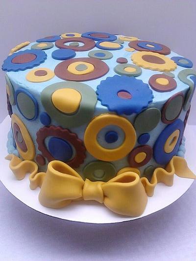 Modern Contemporary Circle Birthday Cake - Cake by K Blake Jordan