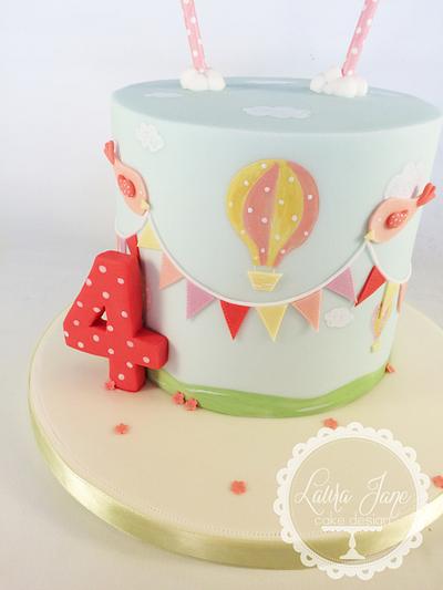 Hand painted hot air balloon cake - Cake by Laura Davis