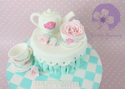 Pretty Tea Set cake  - Cake by Really Yummy
