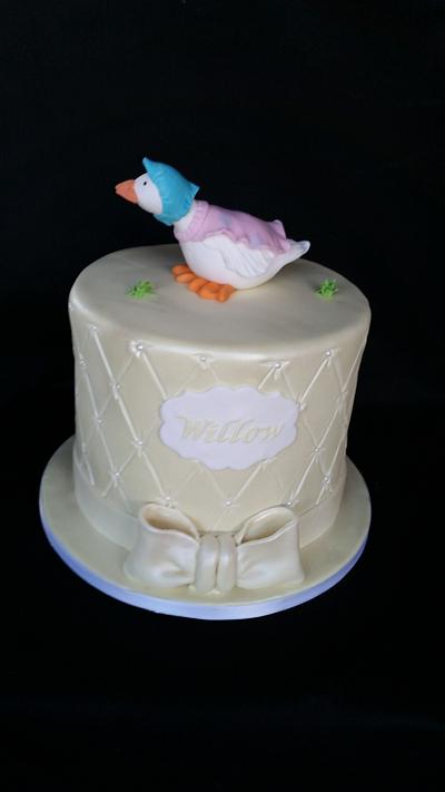 Mother goose christening cake - Cake by Novel-T Cakes