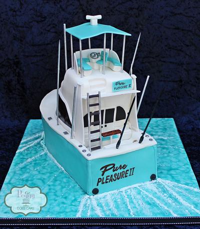 Shrimp Boat Grooms Cake - Cake by Peggy Does Cake