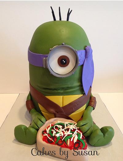 Ninja turtle minion - Cake by Skmaestas