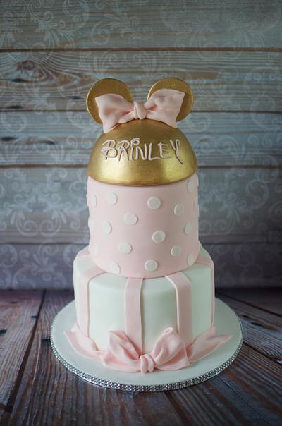 Pink and gold Minnie Mouse Cake - Cake by Hello, Sugar!