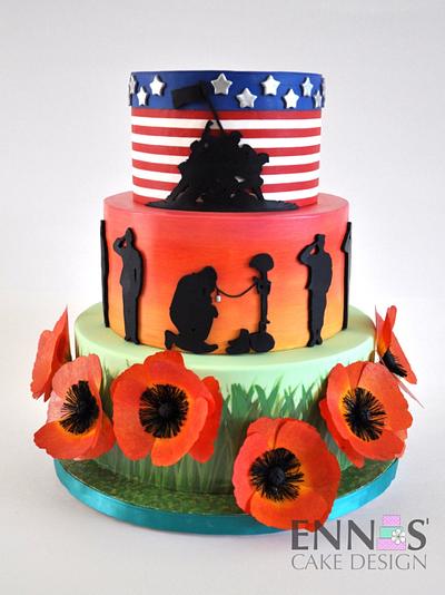 Poppy Field - Cake by Irina - Ennas' Cake Design