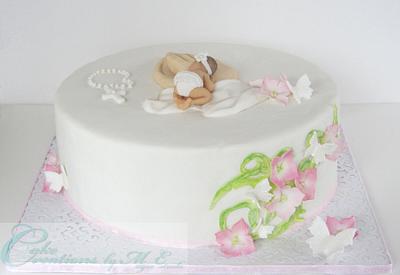Baby Girl Christening / Baptism Cake & Cupcakes - Cake by Cake Creations by ME - Mayra Estrada
