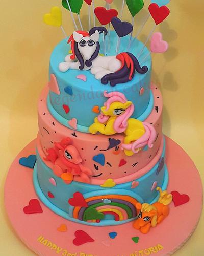 #mylittleponycake#rainbowdash#rarity#pinkiepie#applejack#fluttershy - Cake by LegendaryCakes