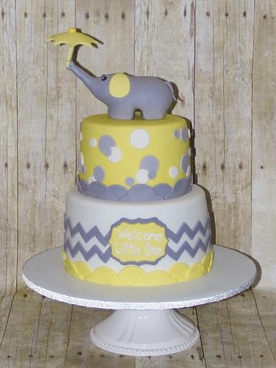 Elephant Baby Shower Cake - Cake by DaniellesSweetSide