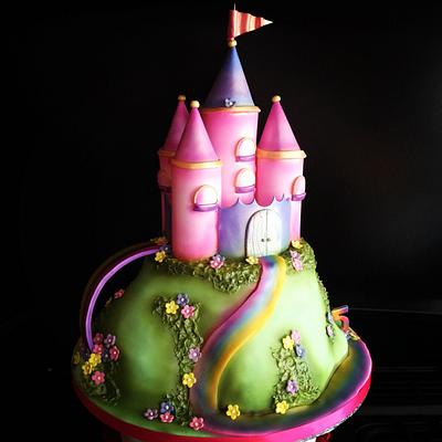 Rainbow Castle - Cake by Baked4U