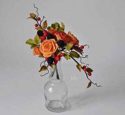 Autumn variations with roses - Cake by Jolana Brychova