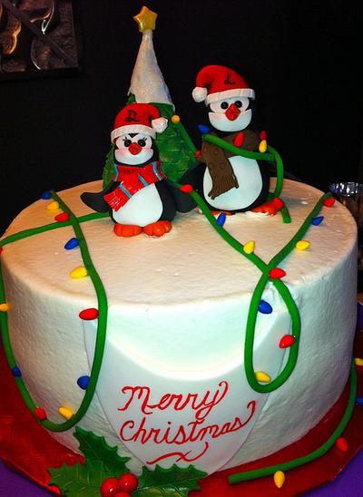 Penguin Christmas cake - Cake by Carol