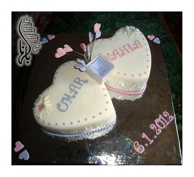 Twin Heart cake - Cake by Dina