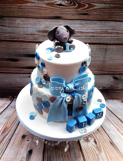 Baby Elephant Christening Cake - Cake by The Rosehip Bakery
