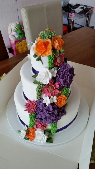 Flower cake - Cake by Redlouis33