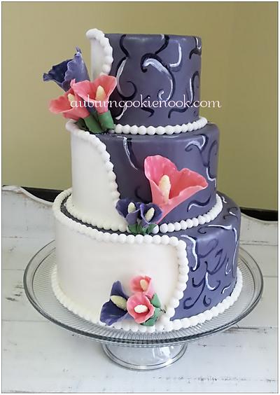 Half and Half Wedding Cake - Cake by Cookie Nook