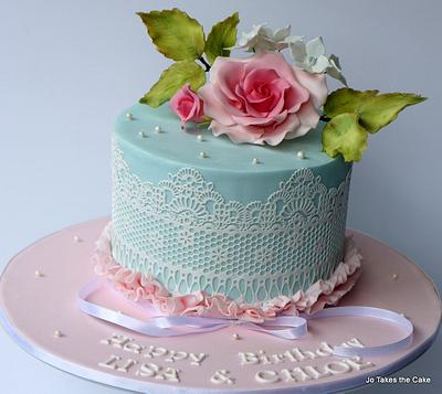 Lace, Ruffles & Rose - Cake by Jo Finlayson (Jo Takes the Cake)