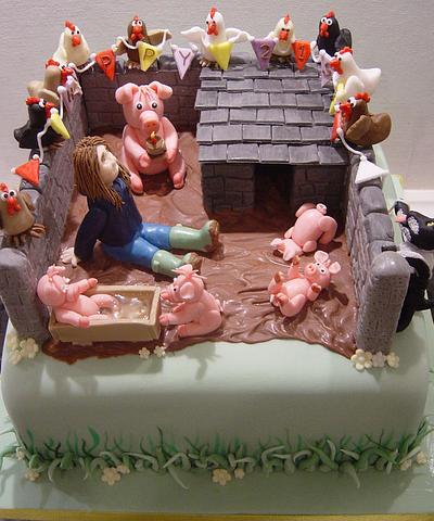 Pigs and Chickens! - Cake by Wayne