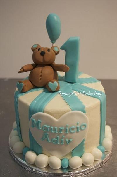 Teddy Bear Birthday Cake - Cake by Maria @ RooneyGirl BakeShop
