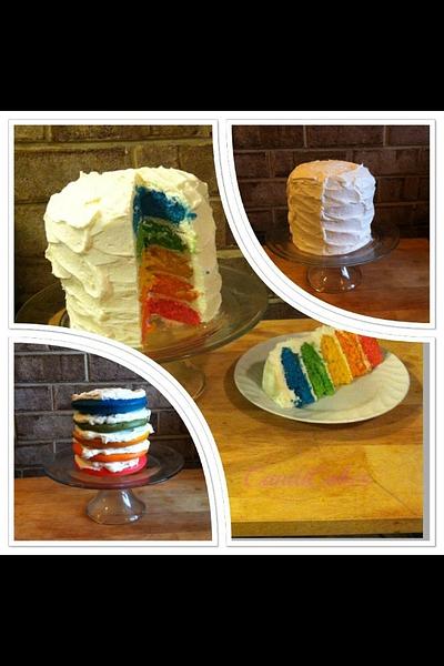 Rainbow Layers - Cake by CandiCakes