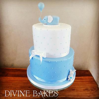 Baby Shower tiered cake - Cake by Divine Bakes