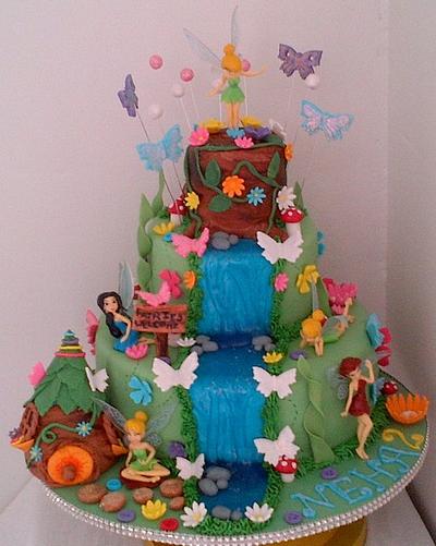 Tinkerbell Themed Cake - Cake by CupCake Garage