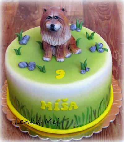 Cake with a Dog - Cake by Lenka