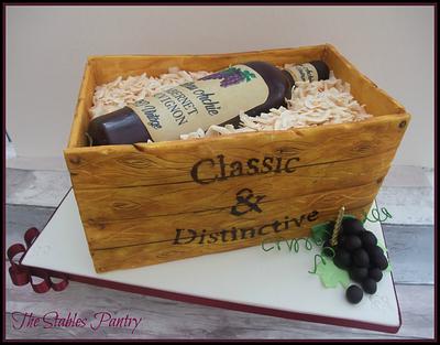 Vintage Wine bottle  - Cake by The Stables Pantry 