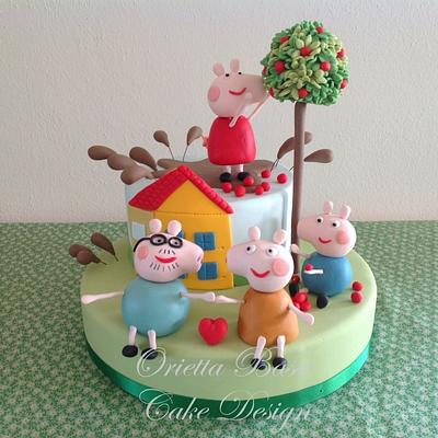 Peppa Pig eats sweet cherries - Cake by Orietta Basso