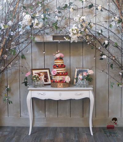 Rustic "Naked" Wedding Cakes - Cake by Little Cake Fairy Dublin