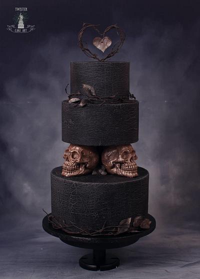 Dark wedding cake - Cake by Twister Cake Art