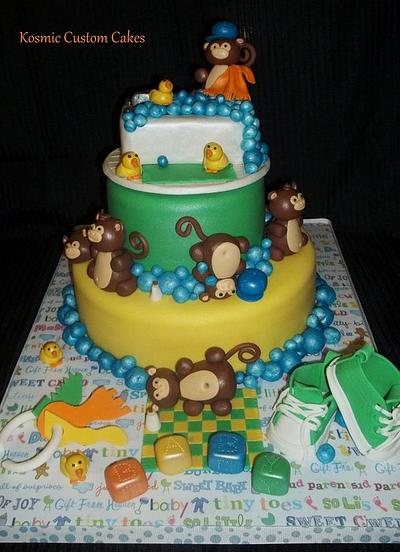 Monkeys, Bubbles, Ducks Ooh My - Cake by Kosmic Custom Cakes