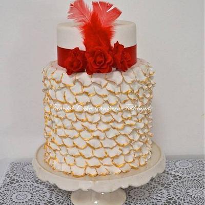 Ruffles and Feathers - Cake by Fanciful Cakes