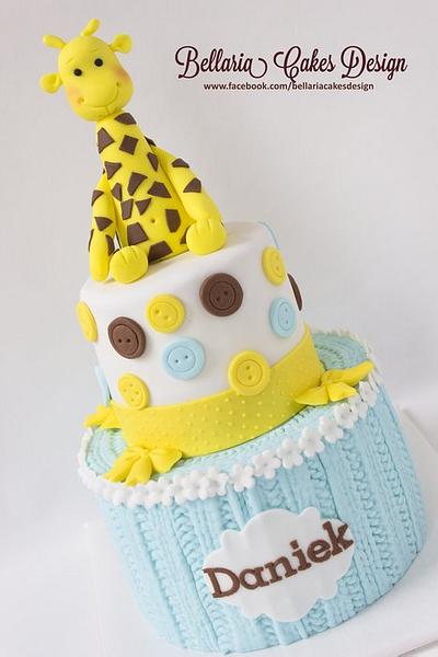 Giraffe baby cake - Cake by Bellaria Cake Design 