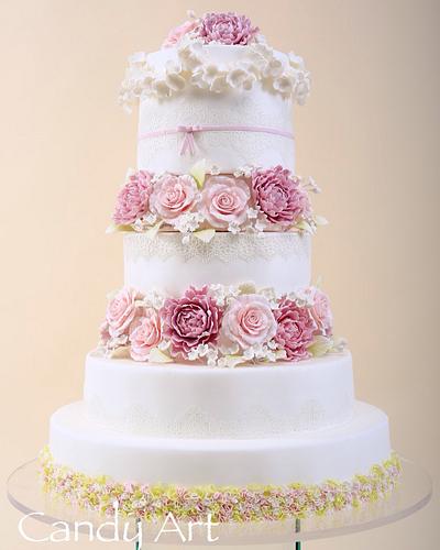 Romantic wedding cake - Cake by Jana Candy Art