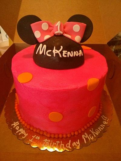 Minnie Mouse Cake, Smash Cake and Cupcakes - Cake by Jeana Byrd