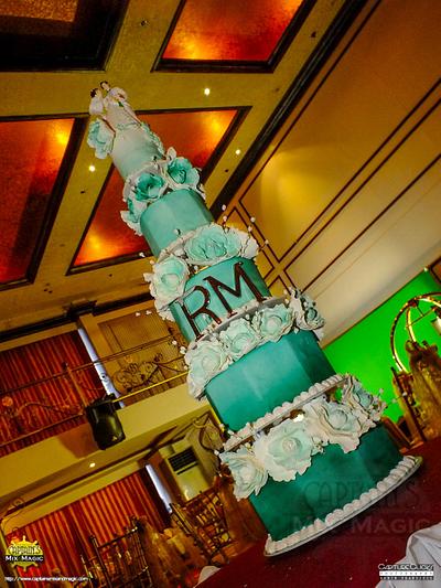 Romantic Aqua Green - Cake by Joy Lyn Sy Parohinog-Francisco