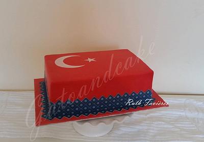 Turkish flag - Cake by Ruth - Gatoandcake