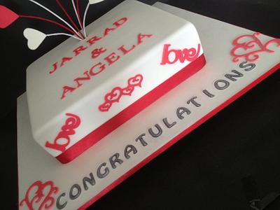 Angela and Jarrod  - Cake by Unusual cakes for you 