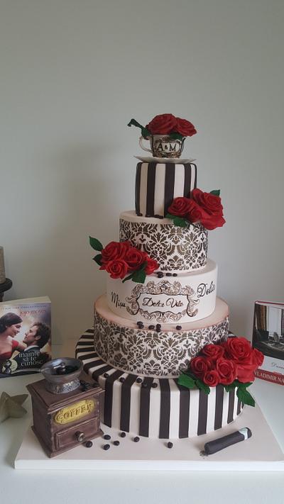 Wedding coffee inspiration cake. - Cake by Torturi Mary