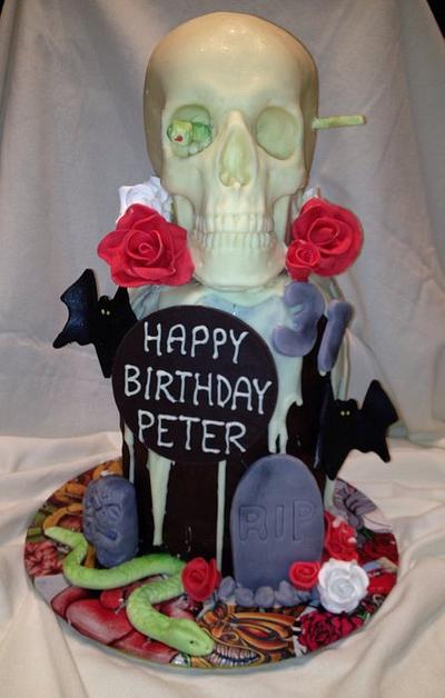 Skull Birthday Cake - Cake by Lauren
