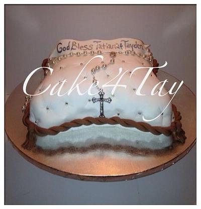 Baptism Pillow - Cake by Angel Chang