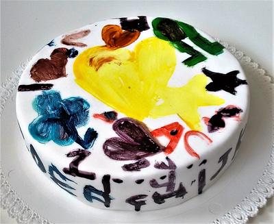 5 year old painter! - Cake by Clara