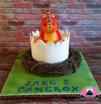 Hatching Baby Buddy the Dinosaur  - Cake by Cakes ROCK!!!  