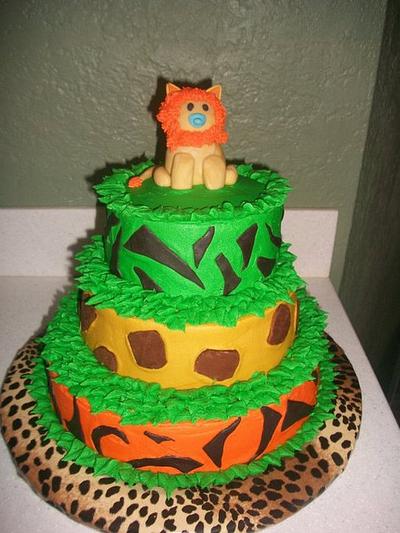 Safari Baby Shower Theme - Cake by caymancake