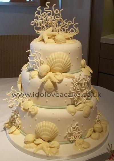 Seashell Wedding Cake - Cake by IDoLoveaCake
