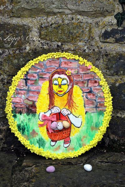 Painted Easter face paint - Cake by Zoepop