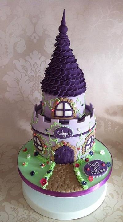 Girly Castle cake with a Tangled feel! - Cake by Carrie