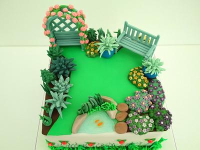 Garden Cake - Cake by Laras Theme Cakes