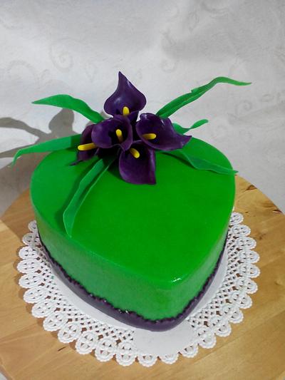 dark purple calla lily - Cake by Satir