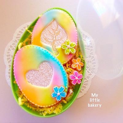 Easter egg cookies.. - Cake by Nadia "My Little Bakery"
