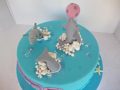 Dolphins at play - Cake by Hilz